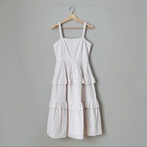 NWT {Gianni Bini} Tiered Eyelet Midi Dress